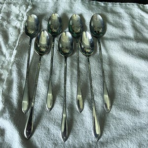 Vintage New England Silver Plate Spoons 8" Set Of 6
