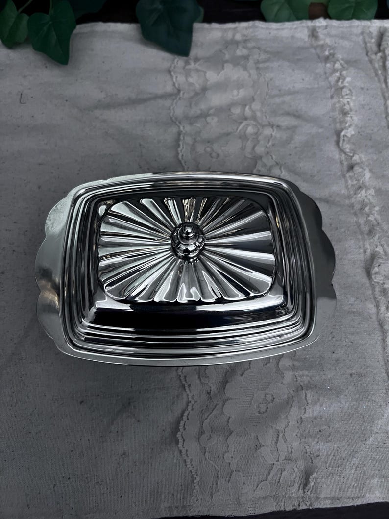 Vintage Rogers 989 Silver Plate Soft Butter Dish