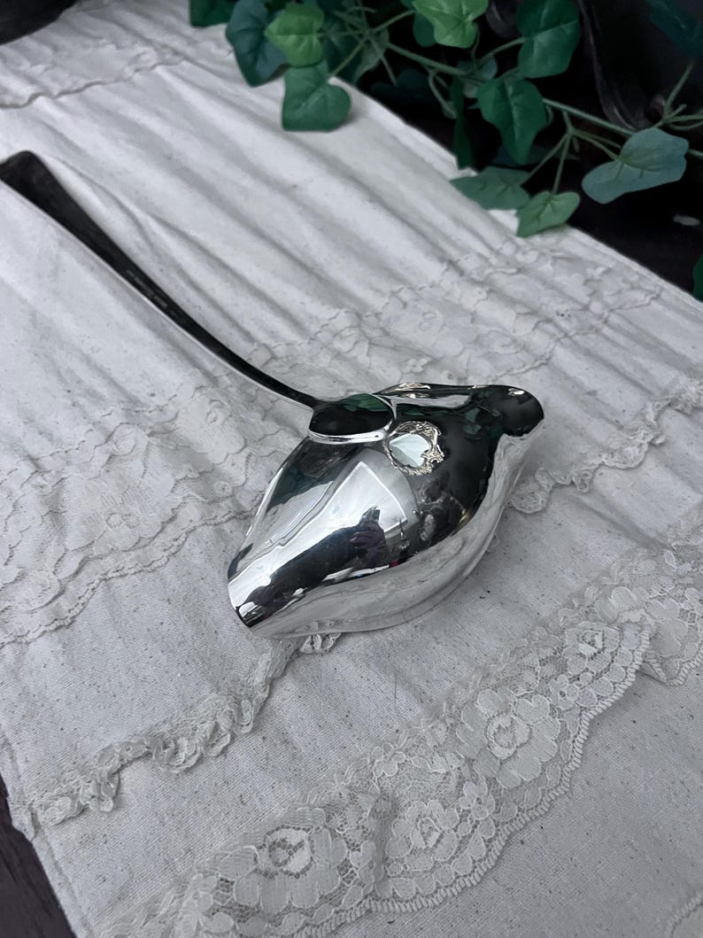 Vintage Oneida Silver plate Large Double sided Punch Ladle