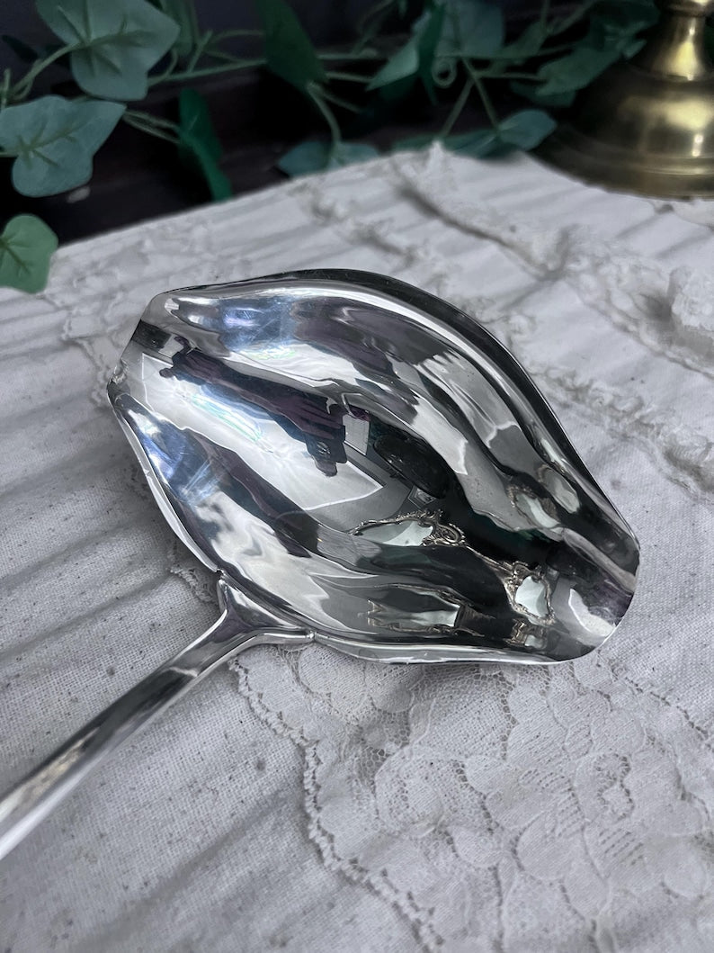 Vintage Oneida Silver plate Large Double sided Punch Ladle