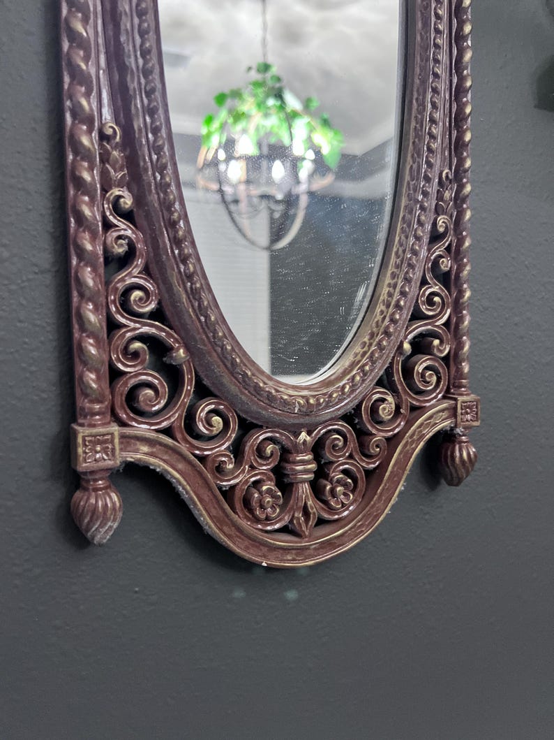 Vintage Dart HOMCO Gothic Spanish Revival Wall Mirror #2356 - Set of 2