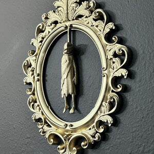 Gothic Framed Hanging Man wall decor - Gold
