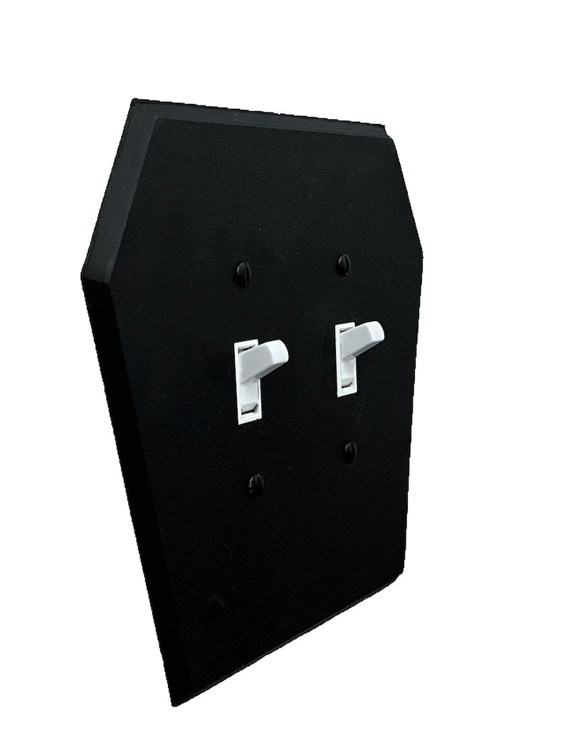 Coffin shaped Double light switch cover