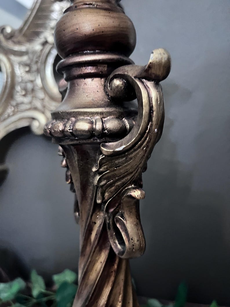 Vintage Brass Scales of Justice w Teardrop Prisms