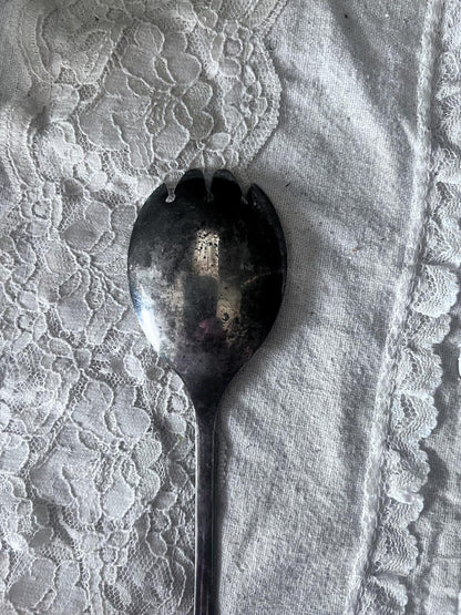 Sheffield England silver plate serving spoon