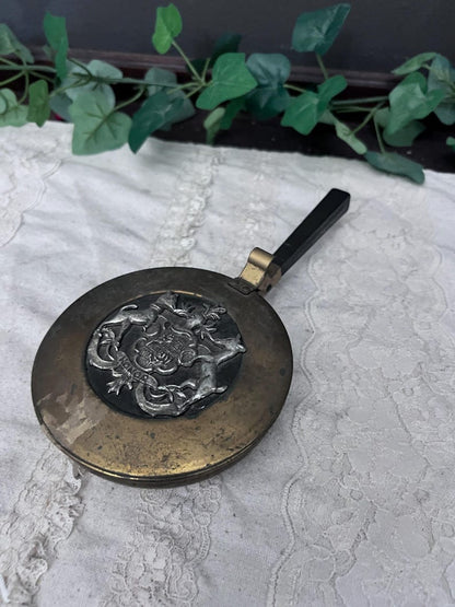 Vintage Crumb Catcher Gold Tone HONOR Heraldic Crest