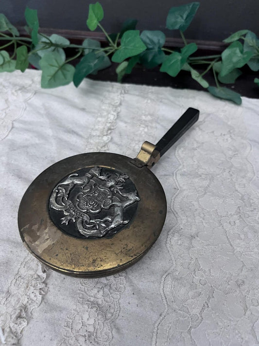 Vintage Crumb Catcher Gold Tone HONOR Heraldic Crest
