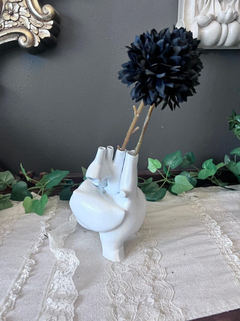 Anatomical Heart Shaped Vase decor White Gothic Creepy