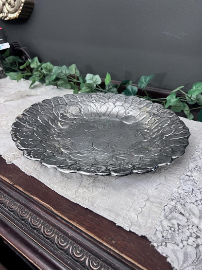 Vintage Reed and Barton Floral Silver Plate Tray Centerpiece #115 13.5"