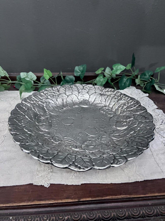 Vintage Reed and Barton Floral Silver Plate Tray Centerpiece #115 13.5"