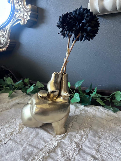 Anatomical Heart Shaped Vase decor Gold Gothic Creepy