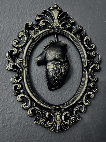 Gothic Framed Hanging Heart wall decor