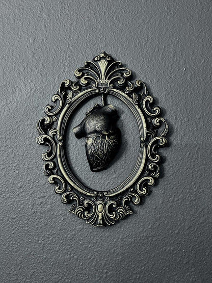 Gothic Framed Hanging Heart wall decor