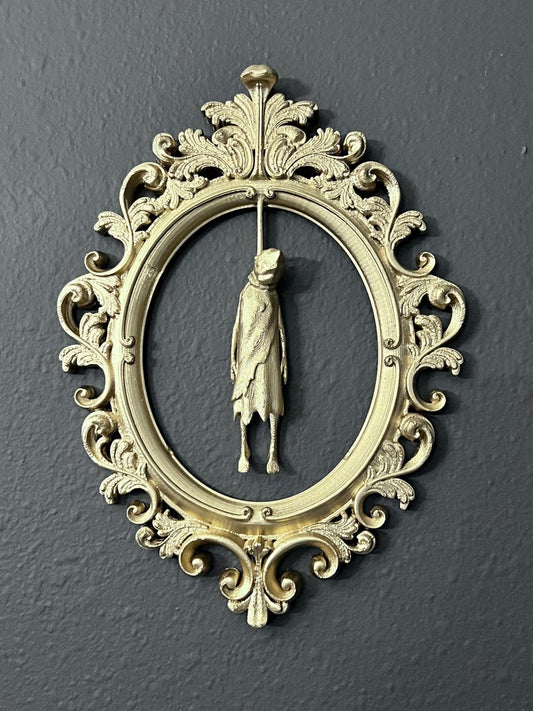 Gothic Framed Hanging Man wall decor - Gold