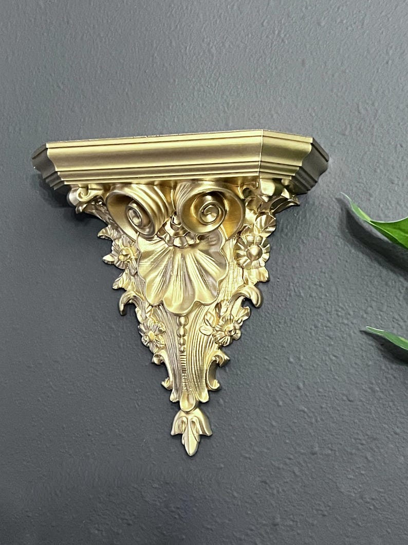 Painted Gold Ornate Gothic Victorian Wall Sconce