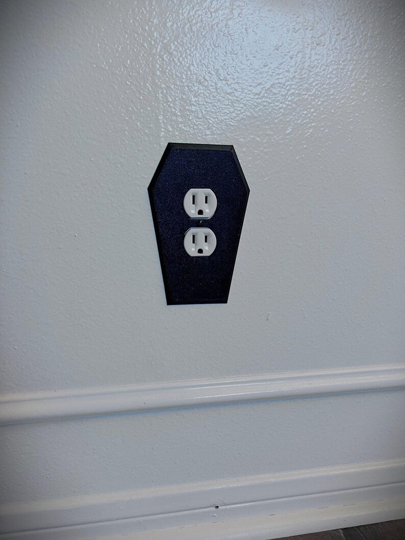 Gothic Coffin Shaped Outlet Cover plate