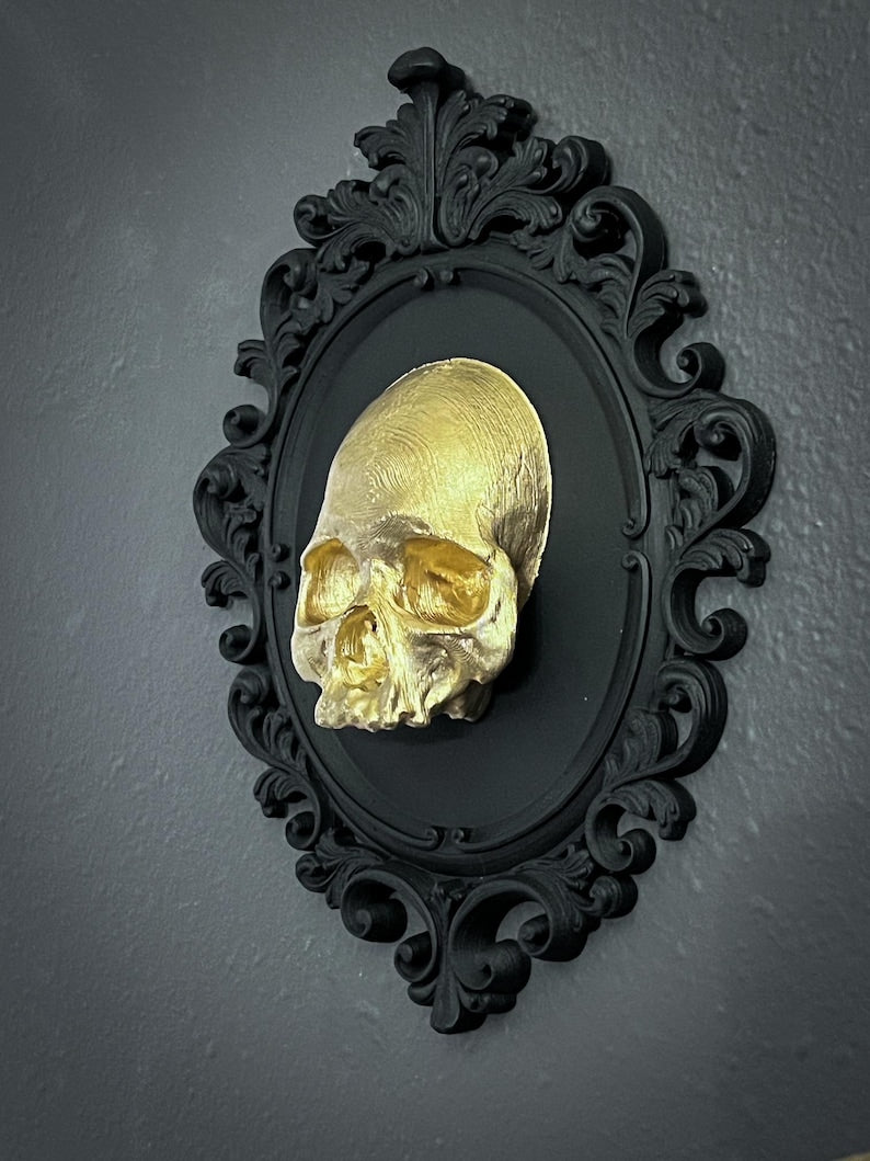 Gothic Framed Skull Wall Decor