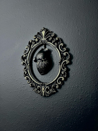 Gothic Framed Hanging Heart wall decor