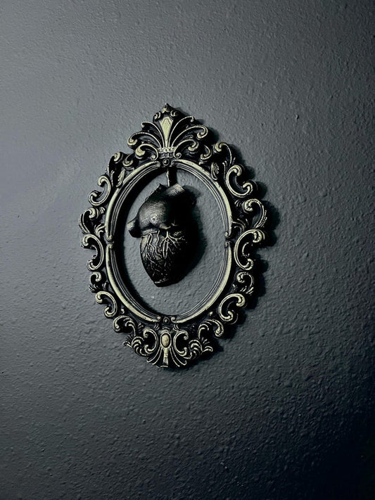 Gothic Framed Hanging Heart wall decor