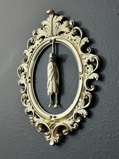 Gothic Framed Hanging Man wall decor - Gold