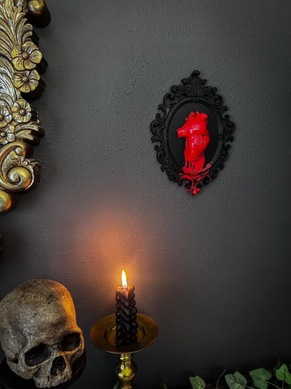 Gothic Solid Framed Bleeding Heart wall decor