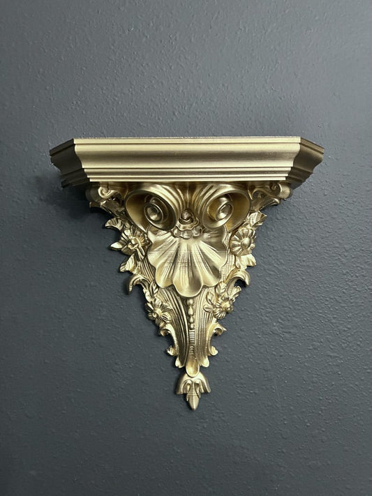 Painted Gold Ornate Gothic Victorian Wall Sconce
