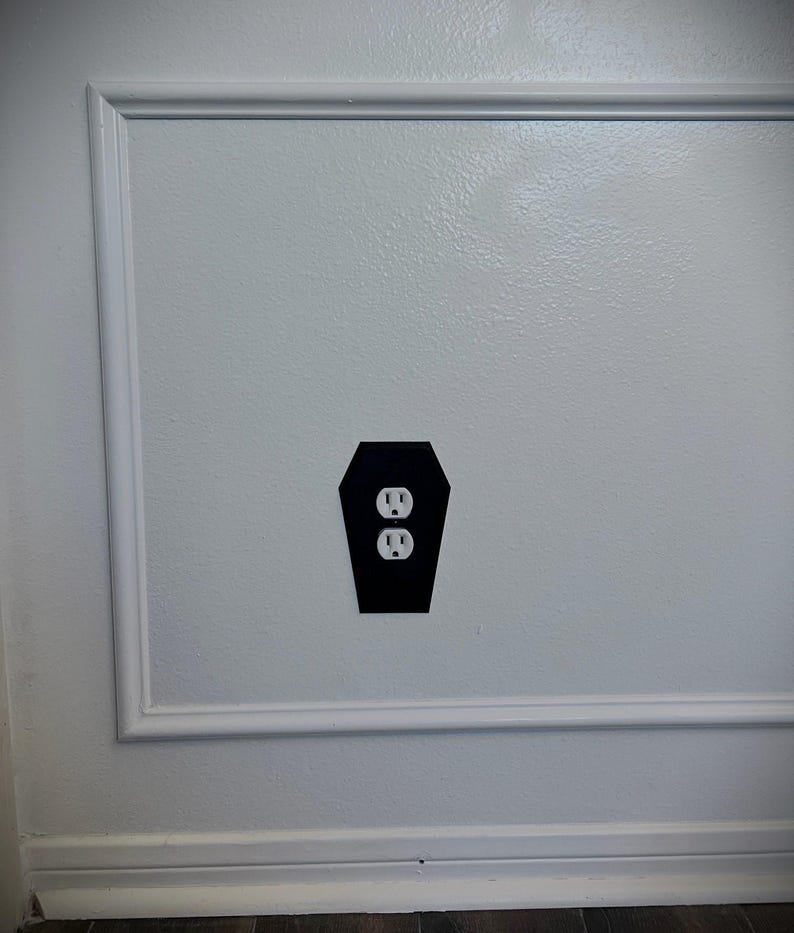Gothic Coffin Shaped Outlet Cover plate