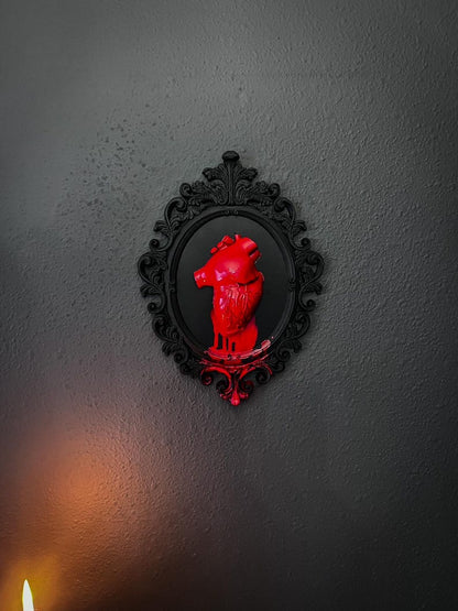Gothic Solid Framed Bleeding Heart wall decor