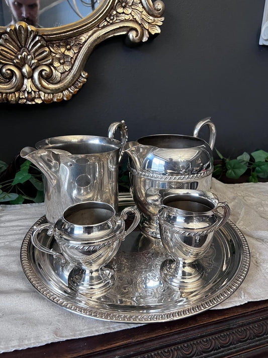 Vintage Ornate silver plated tea set - 4 Piece