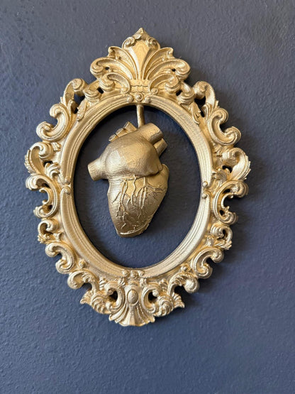 Gothic Framed Hanging Heart wall decor