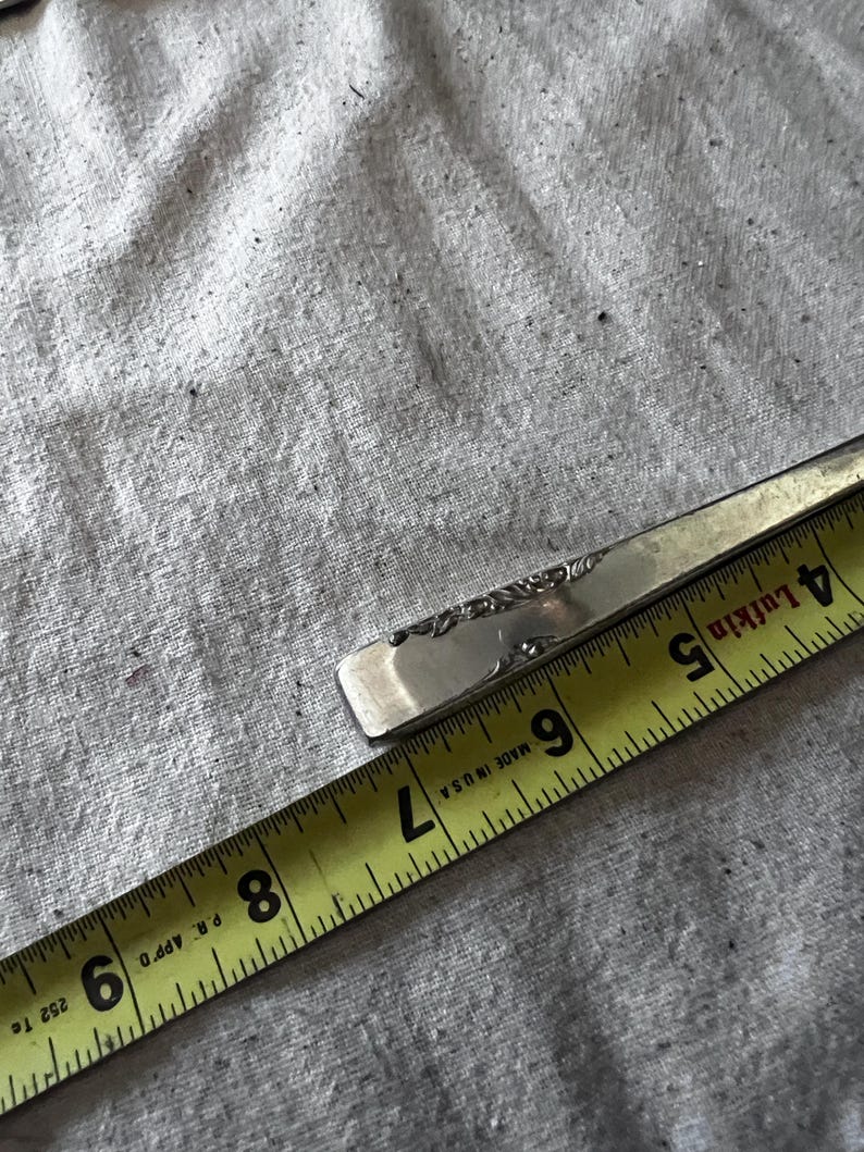 Vintage Stainless and silverplate ornate butter knife
