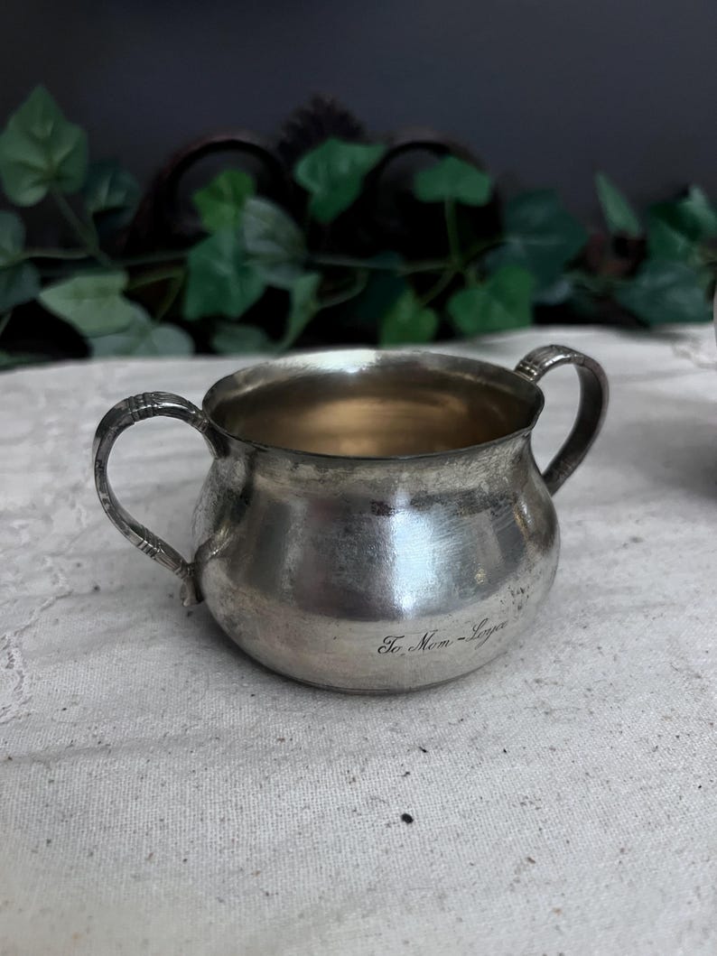 Vintage Tropical by International Silver Co. Silver plate Sugar and Creamer bowl