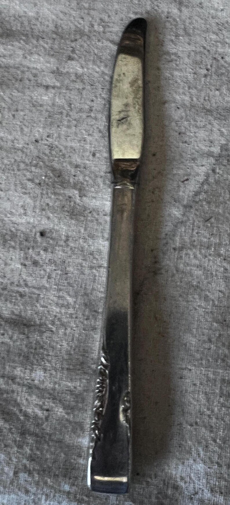 Vintage Stainless and silverplate ornate butter knife