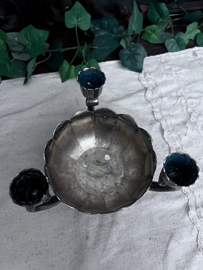 Vintage Flower shaped 4 candle holder - Made in Italy