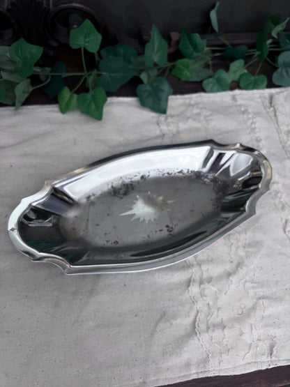 Vintage Forman Family De Luxe Bread Plate Tray Star Etched