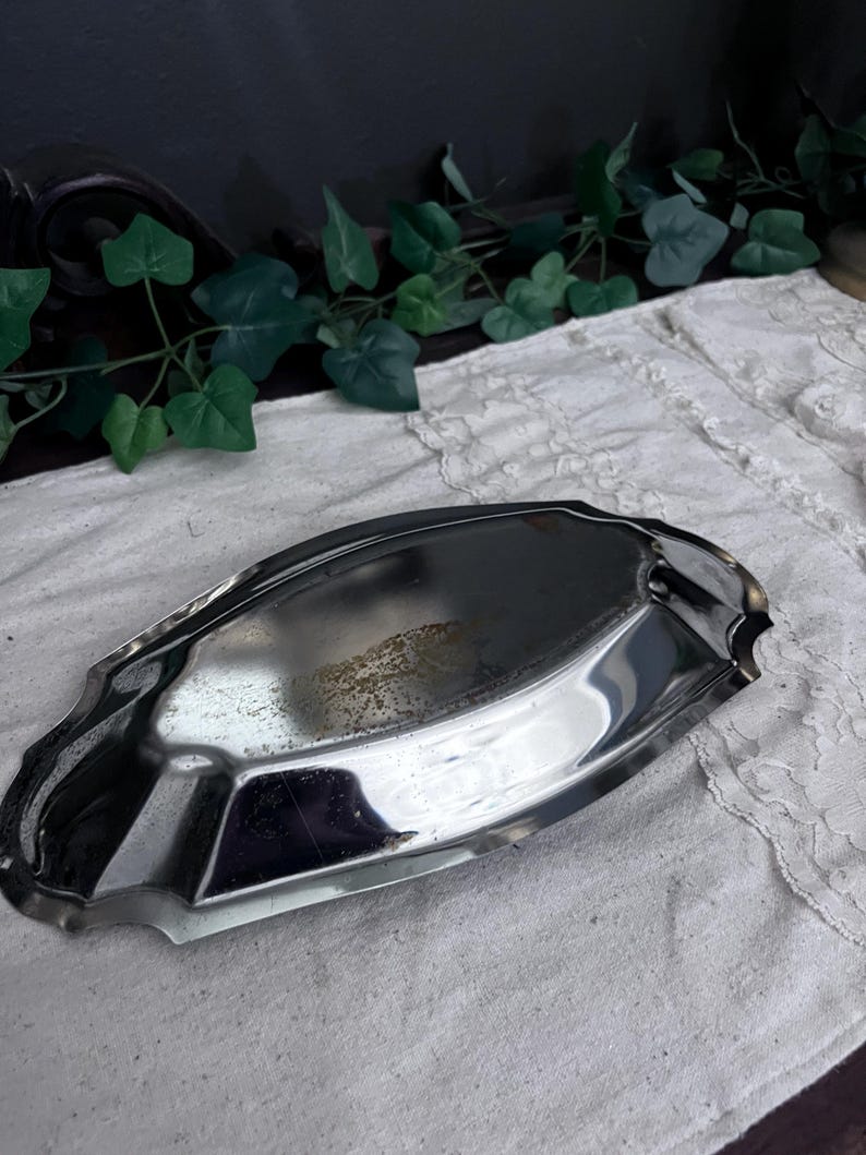 Vintage Forman Family De Luxe Bread Plate Tray Star Etched