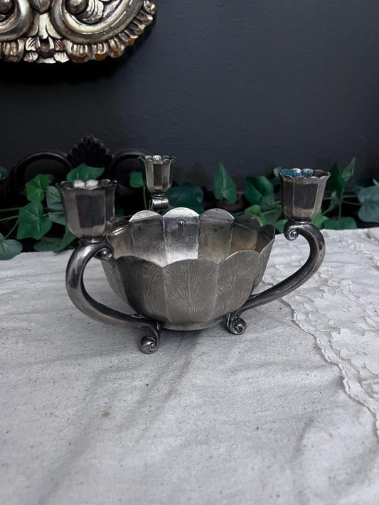 Vintage Flower shaped 4 candle holder - Made in Italy