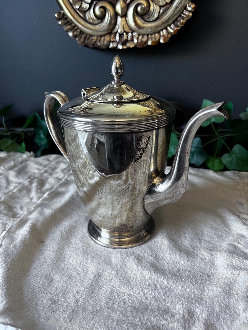 Vintage, Oneida Community Silver Plate pot pitcher. 8"