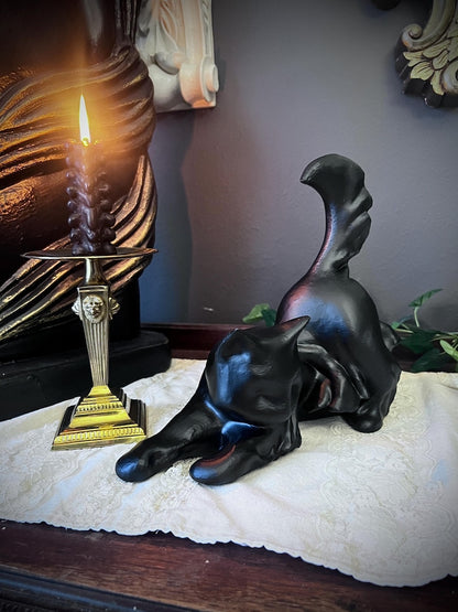 Gothic Decor Ghost Cat Statue