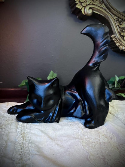 Gothic Decor Ghost Cat Statue