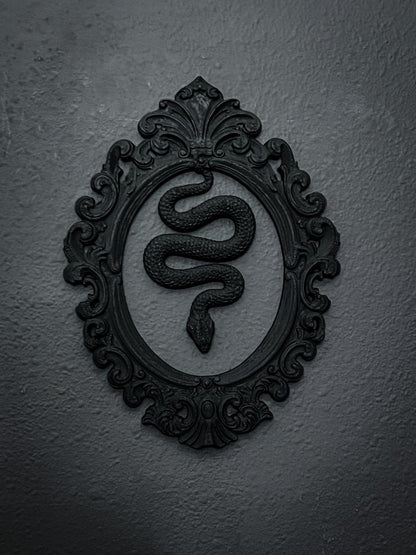 Gothic Framed Hanging Snake Wall Decor