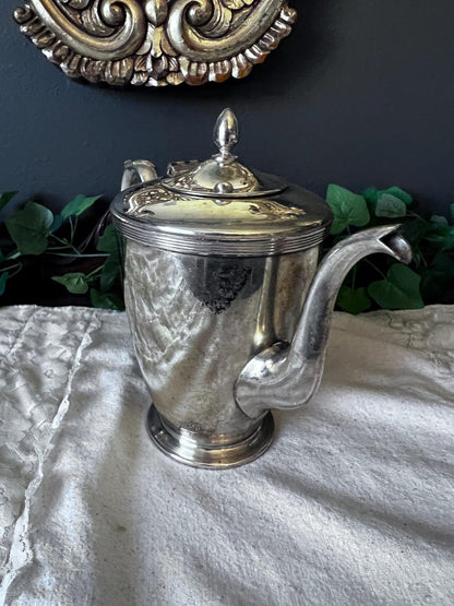 Vintage, Oneida Community Silver Plate pot pitcher. 8"