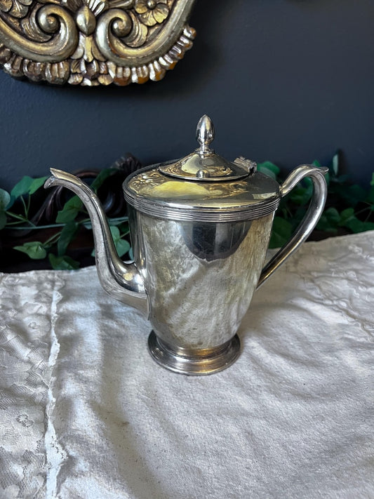Vintage, Oneida Community Silver Plate pot pitcher. 8"