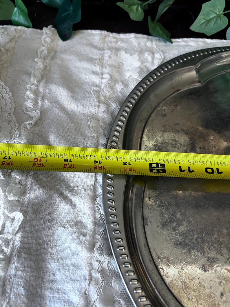 Vintage silverplate serving tray 14"
