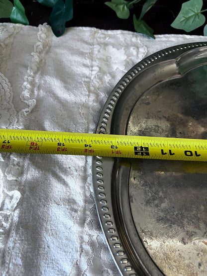 Vintage silverplate serving tray 14"