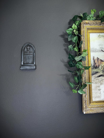 Gothic "Memoriae Majorum" Tombstone Wall Hanging