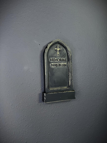 Gothic "Memoriae Majorum" Tombstone Wall Hanging