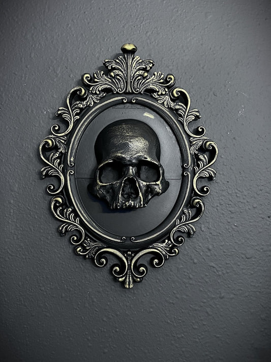 Gothic Framed Skull Wall Decor