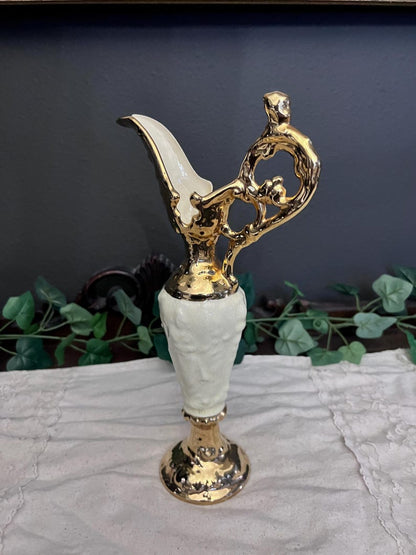 Vintage Japanese, Cream & Gold Mantel Ewer
