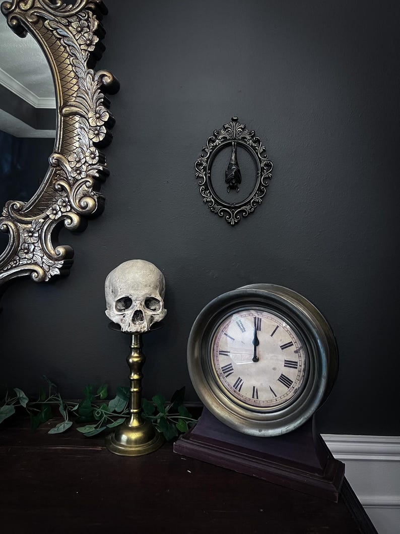 Gothic Framed Hanging Bat Wall Decor
